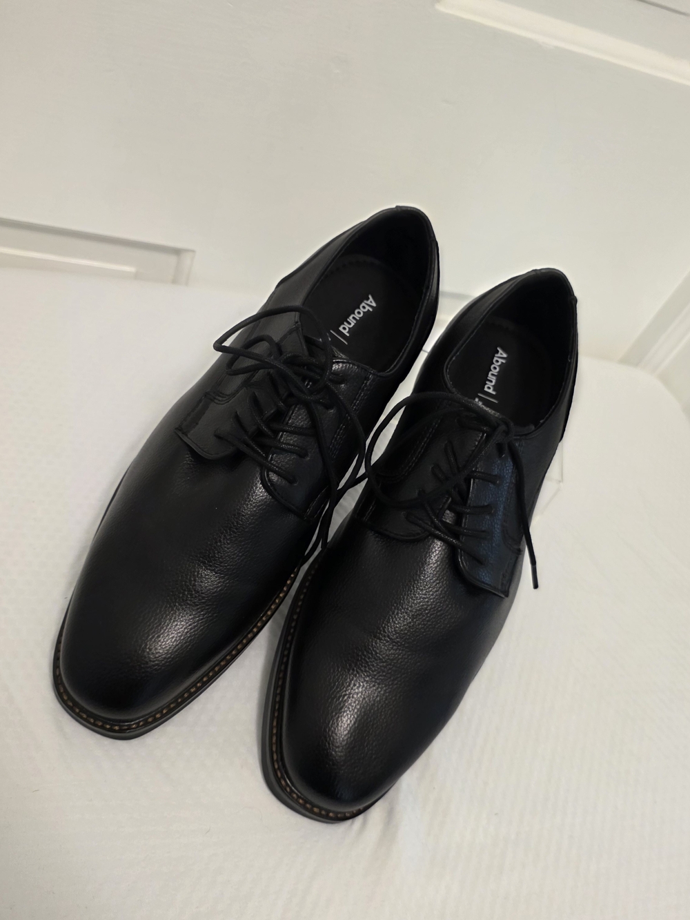 Abound Men's Black Lace-Up Derby Shoes Size 10M, Business Casual